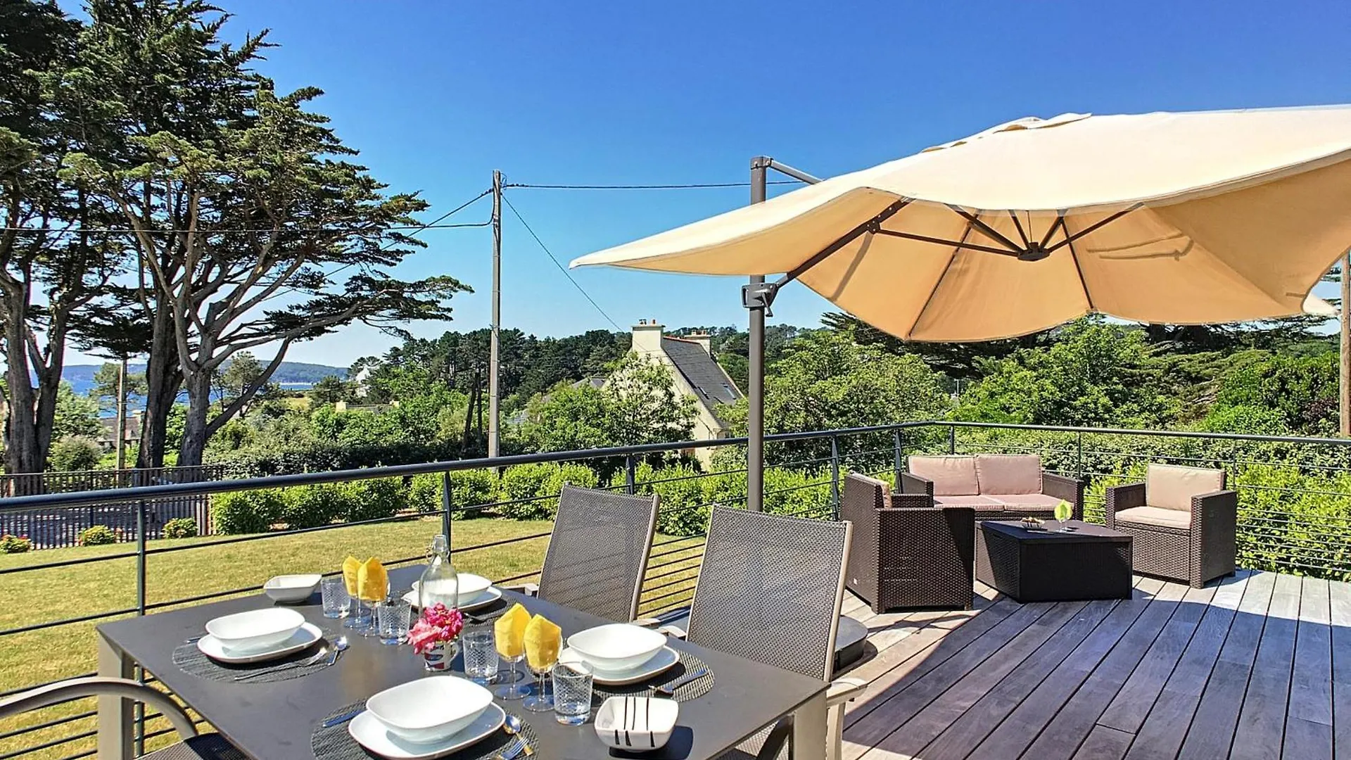 Maison Recente A 200M De La Plage Avec Terrasse Vue Mer A Crozon - Fr-1-370-37 Villa